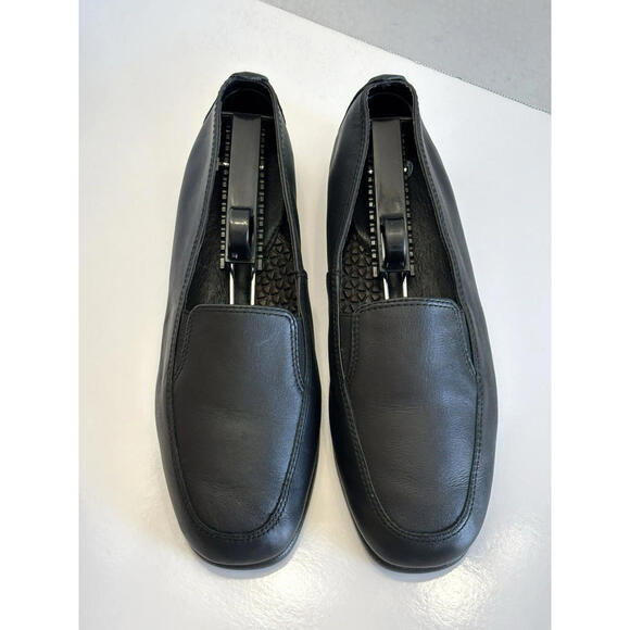 Hush Puppies Heaven Women's 9.5 Black Soft Leather Loafers Slip On Comfort Shoes - Picture 4 of 16